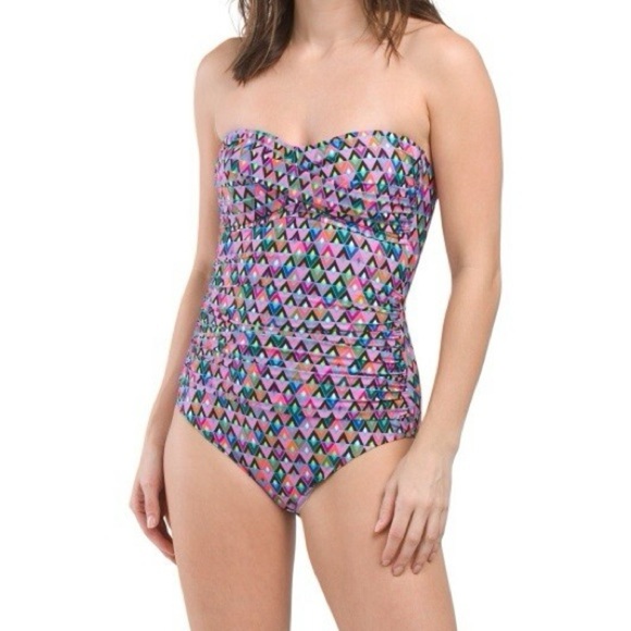Anne Cole Vibrant Kids One Piece Swimsuit - Picture 2 of 3